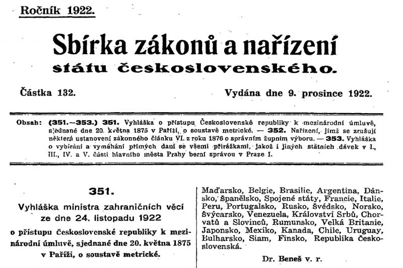 100. výročie pristúpenia Československej republiky k Metrickej konvencii